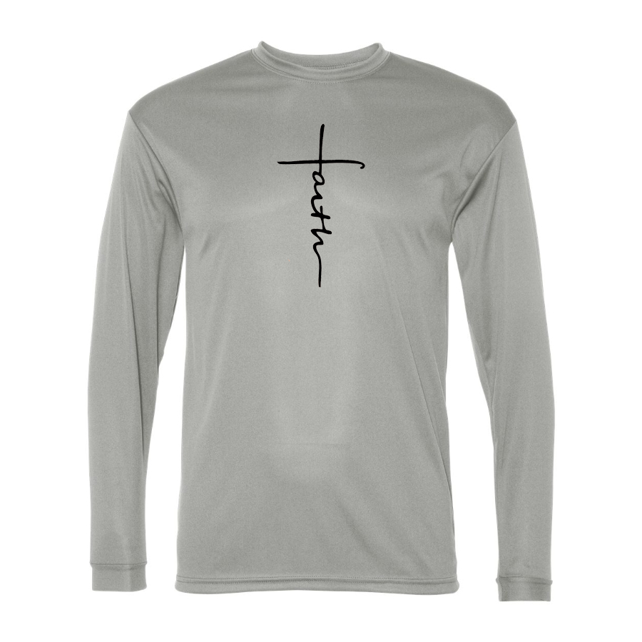 Men's Faith Polyester Long Sleeve T-Shirt