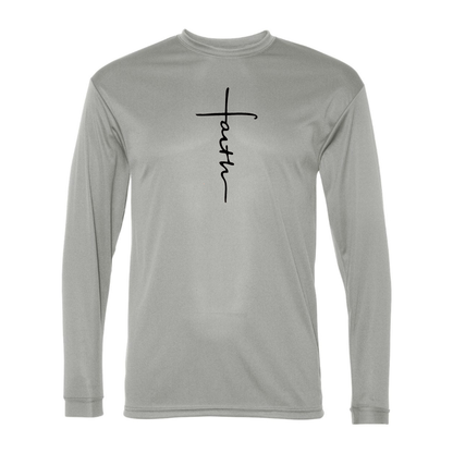 Men's Faith Polyester Long Sleeve T-Shirt