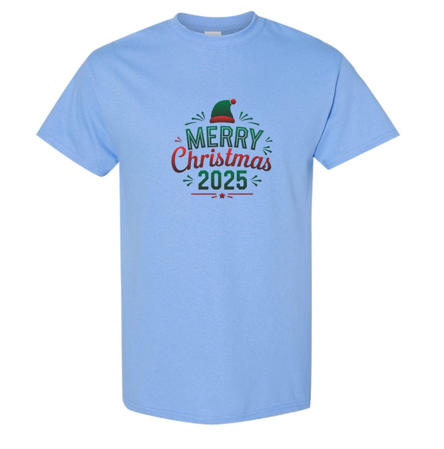 Men's Merry Christmas 2025 Cotton T-shirt