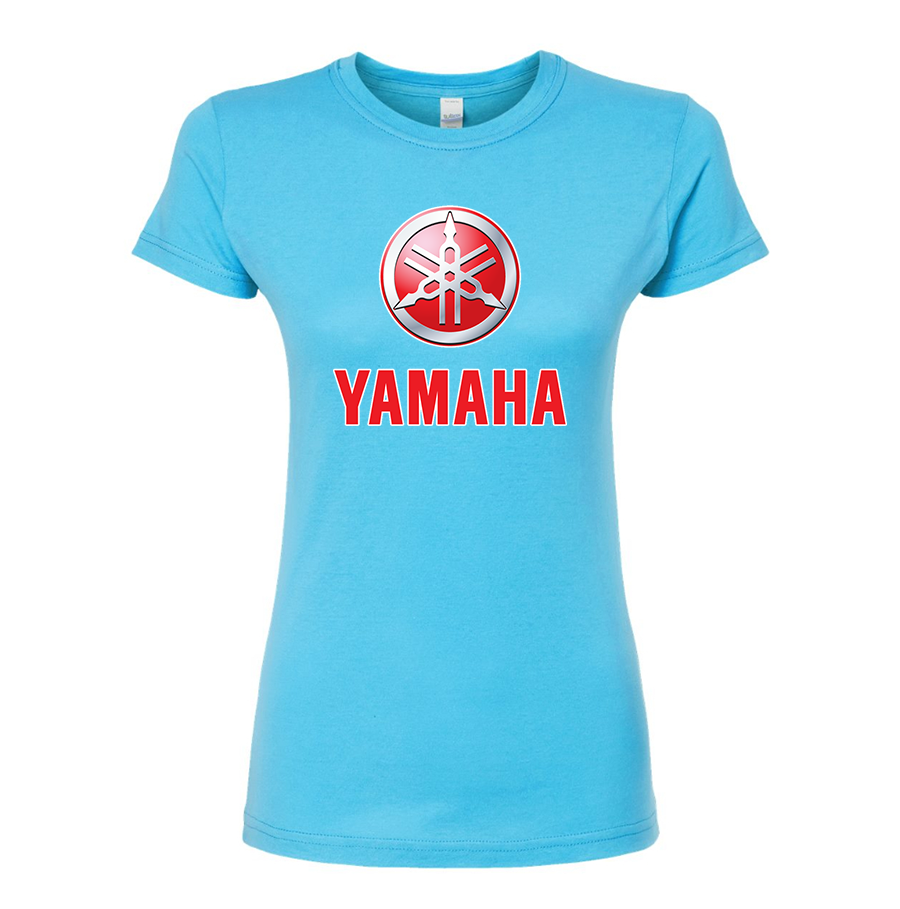 Women's Yamaha Bike Motorcycle Round Neck T-Shirt