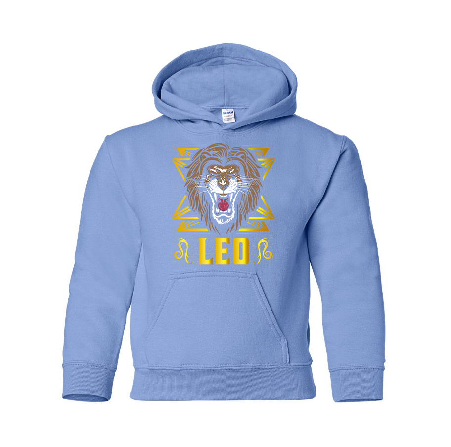 Youth's Leo Zodiac Sign Pullover Hoodie