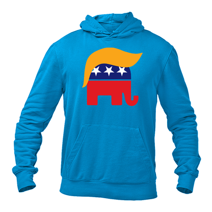 Men's Donald Trump Hair Elephant Pullover Hoodie