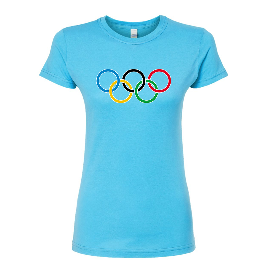 Women's Olympics Rings Round Neck T-Shirt