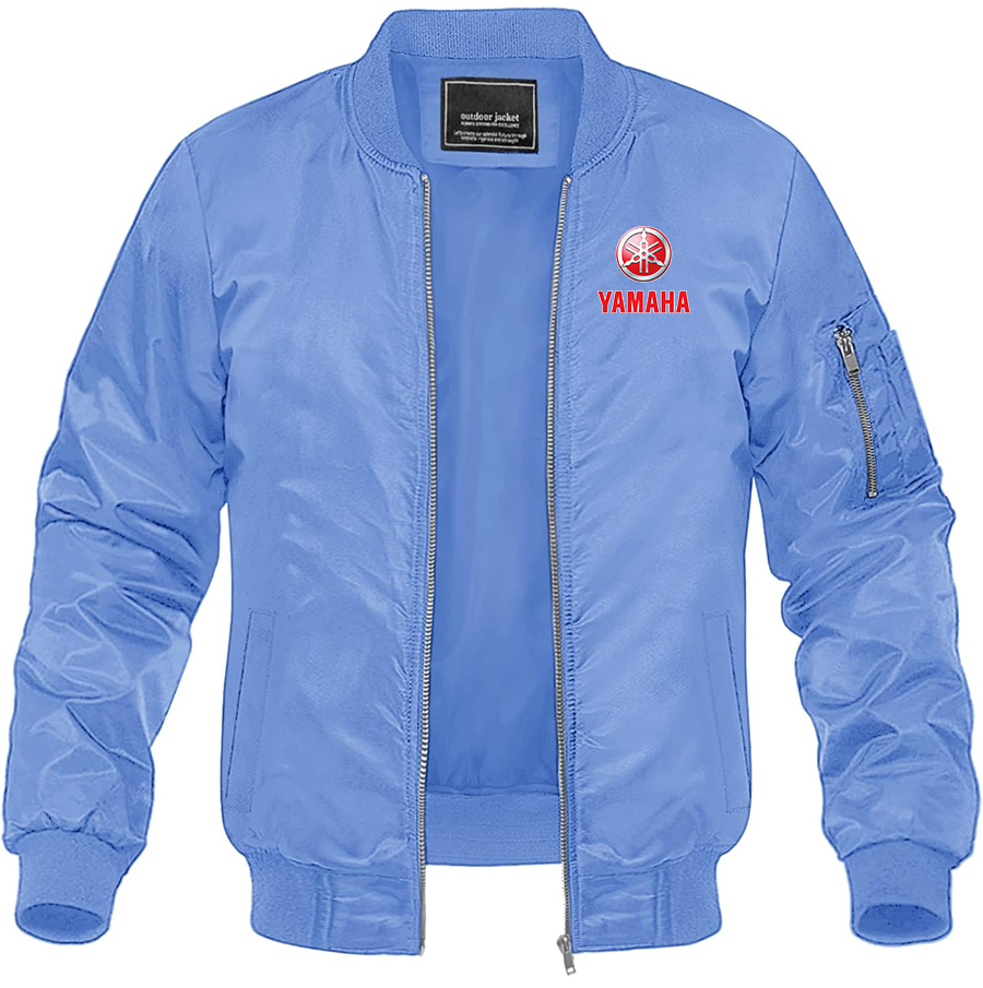 Men's Yamaha Bike Motorcycle Lightweight Bomber Jacket Windbreaker Softshell Varsity Jacket