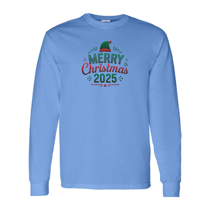 Youth's Merry Christmas 2025 Long sleeves T-Shirt