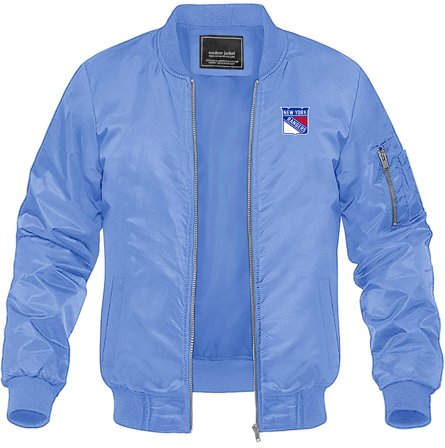 Men's NHL - New York Rangers Lightweight Bomber Jacket Windbreaker Softshell Varsity Jacket