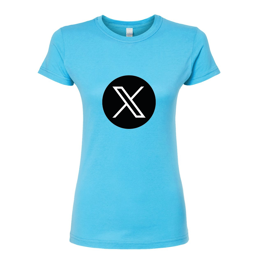 Women's Twitter X Round Neck T-Shirt