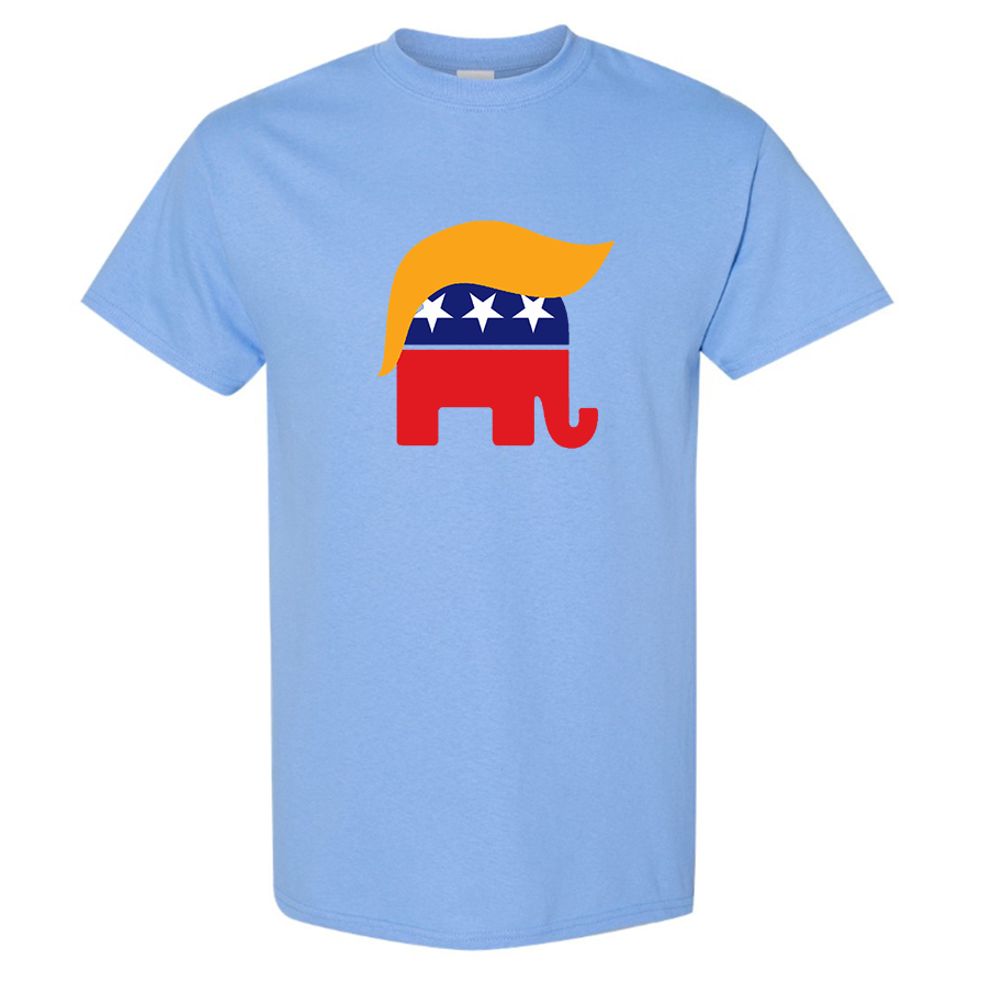 Men's Donald Trump Hair Elephant Cotton T-shirt