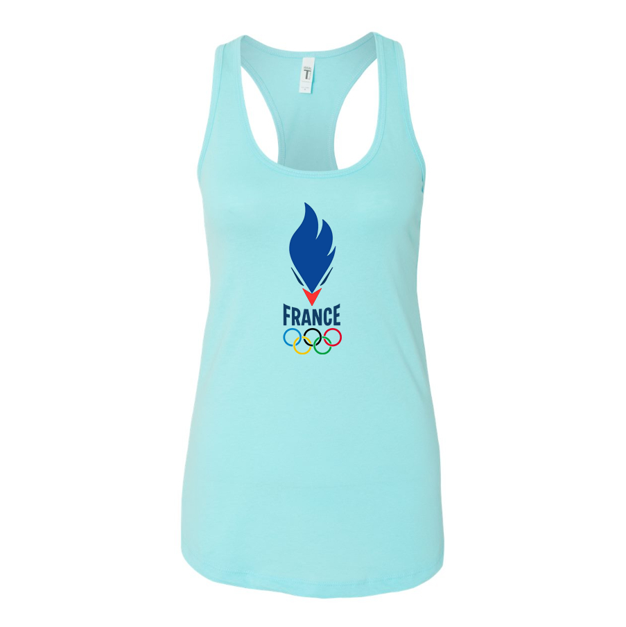 Women's France Olympia 2024 Racerback Tank Top