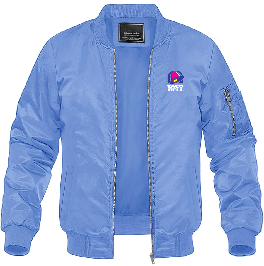 Men's Taco Bell Lightweight Bomber Jacket Windbreaker Softshell Varsity Jacket