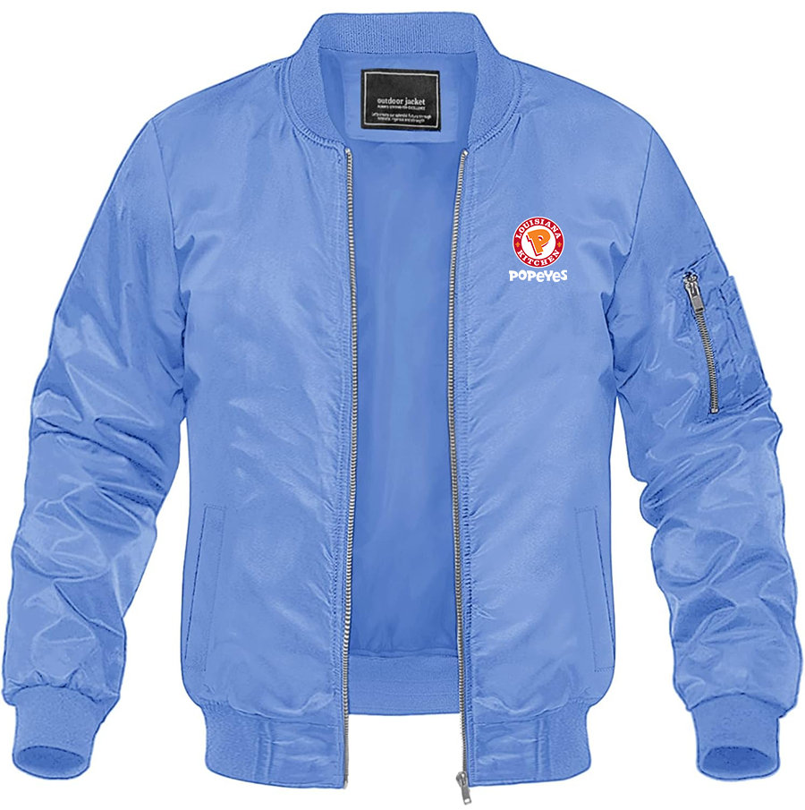 Men's Popeyes Louisiana Kitchen Lightweight Bomber Jacket Windbreaker Softshell Varsity Jacket