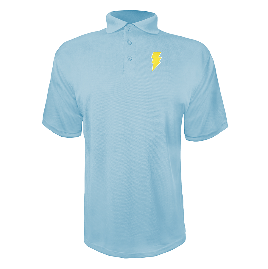 Men's Black Adam Polyester Polos