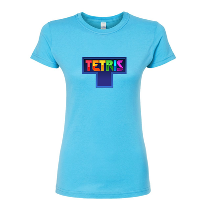 Women's Tetris Round Neck T-Shirt