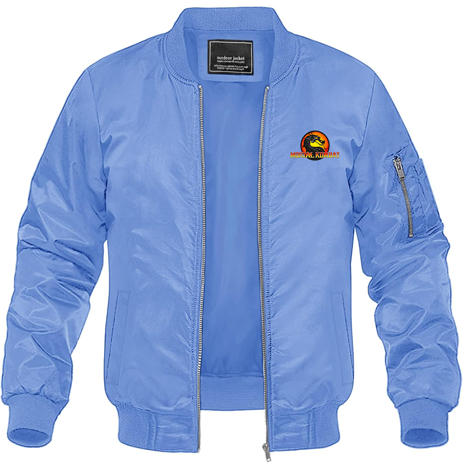 Men's Mortal Kombat Lightweight Bomber Jacket Windbreaker Softshell Varsity Jacket