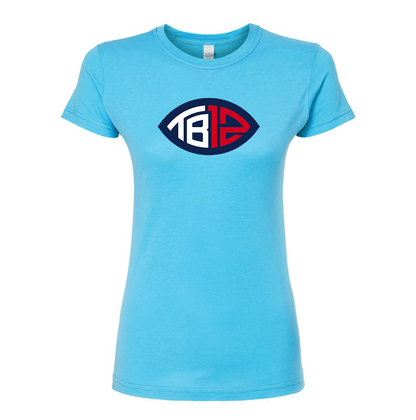 Women's Tom Brady 12 Round Neck T-Shirt