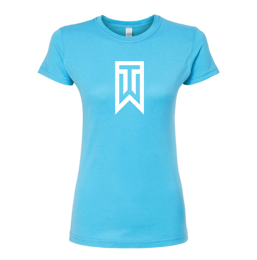 Women's  Tiger Woods Round Neck T-Shirt