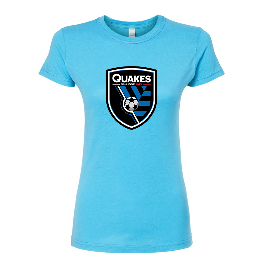 Women's San Joke Earthquakes Round Neck T-Shirt