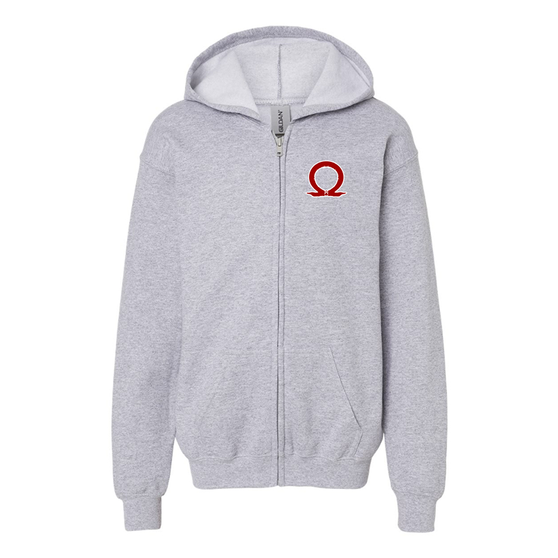 Youth's God Of War Gildan Heavy Blend Full-Zip Hooded Sweatshirt