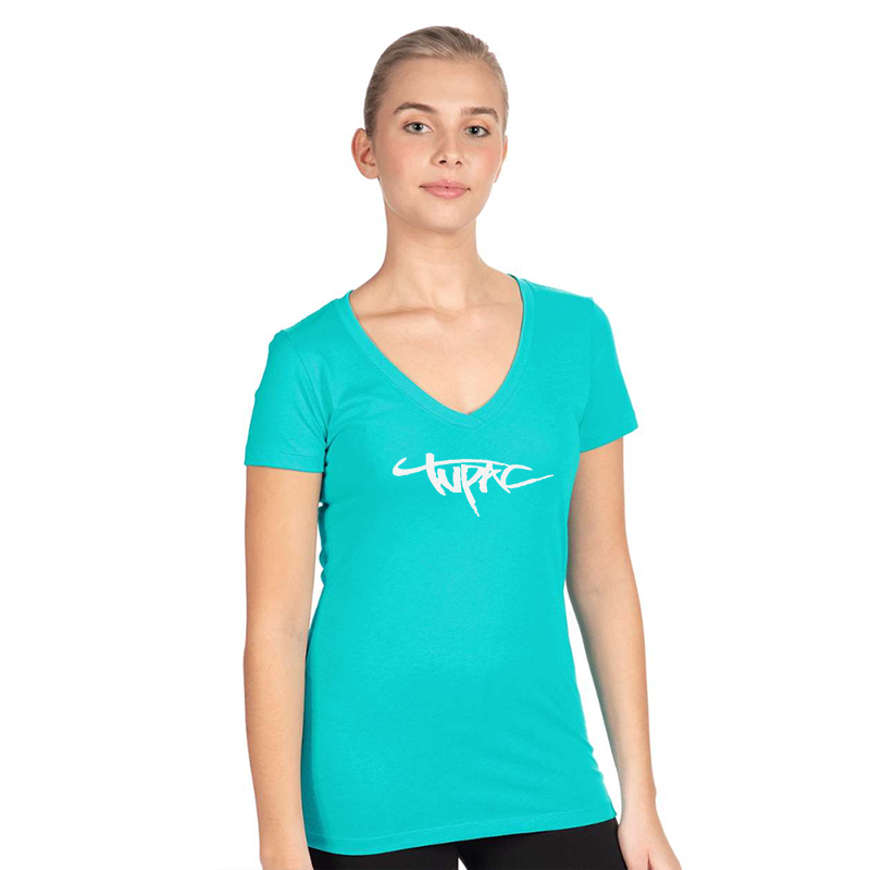 Women's Tupac Next Level Ideal V-Neck T-Shirt