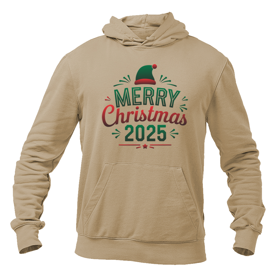 Men's Merry Christmas 2025 Pullover Hoodie