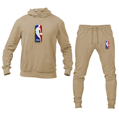 Men's NBA Embroidered Hoodie and Joggers Set