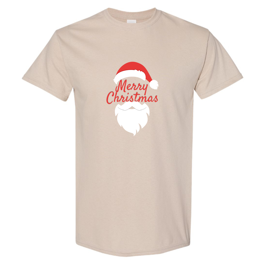 Men's Merry Christmas Santa Claus Cotton T-Shirt