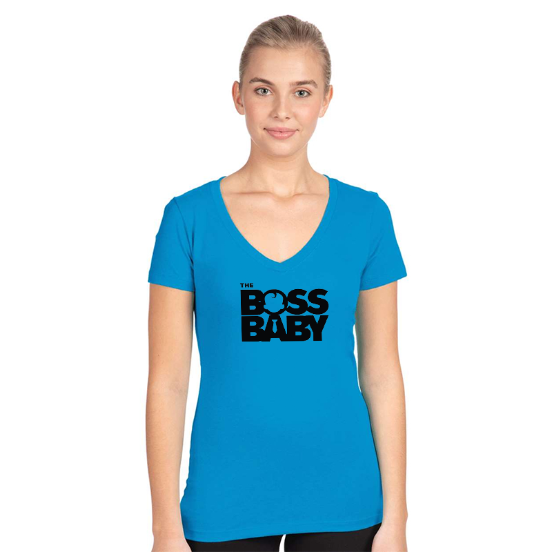 Women's Boss Baby  Next Level Ideal V-Neck T-Shirt