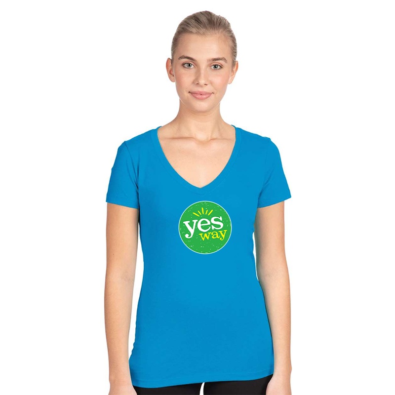 Women's Yes Way  Next Level Ideal V-Neck T-Shirt