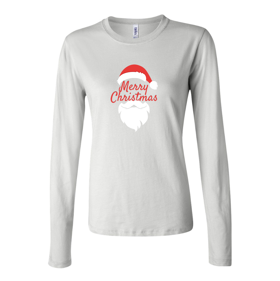 Women's Merry Christmas Santa Claus Long Sleeve T-Shirt