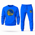 Men's Golden State Warriors Crewneck Sweatshirt and Joggers Set — Azure
