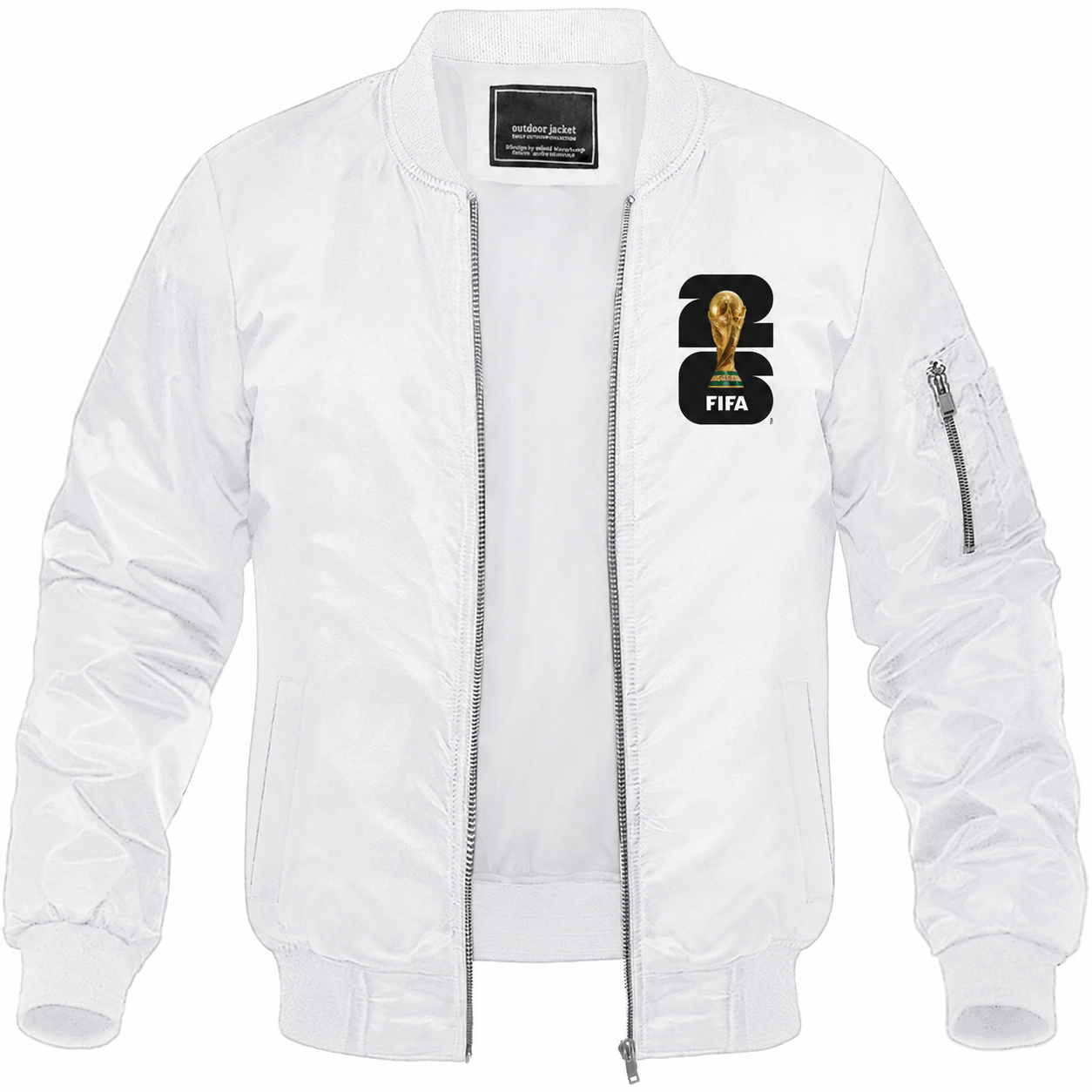 Men's Fifa World Cup 2026 Lightweight Bomber Jacket Windbreaker Softshell Varsity Jacket Coat