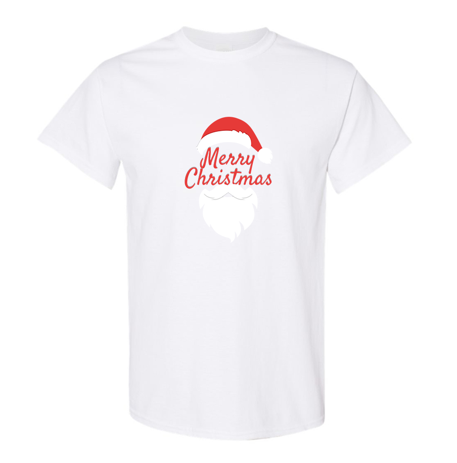 Men's Merry Christmas Santa Claus Cotton T-shirt