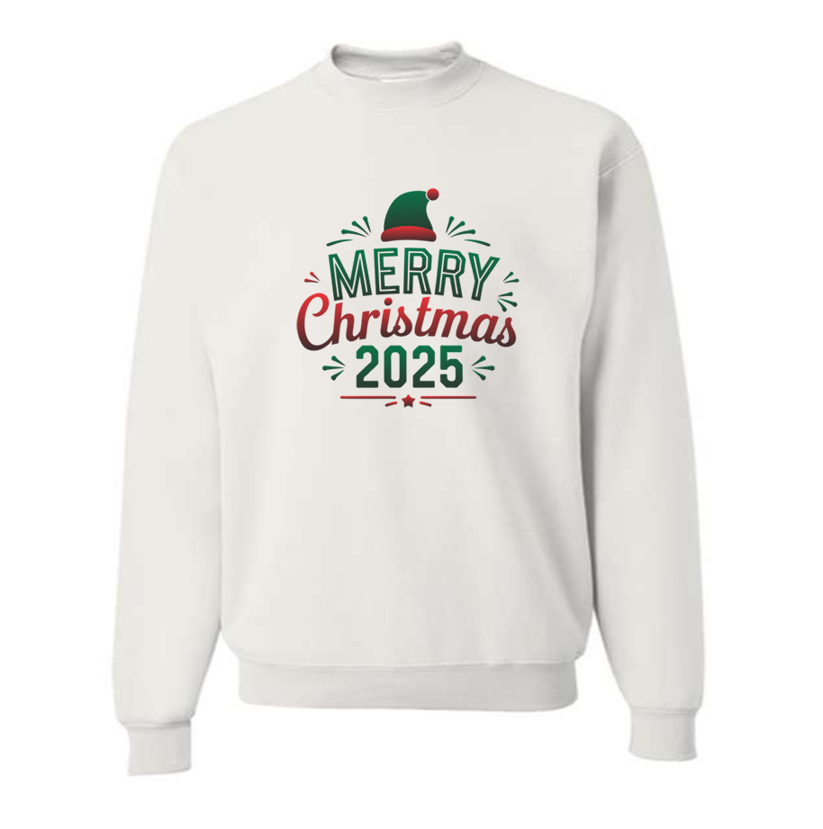 Men's Merry Christmas 2025 Crewneck Sweatshirt