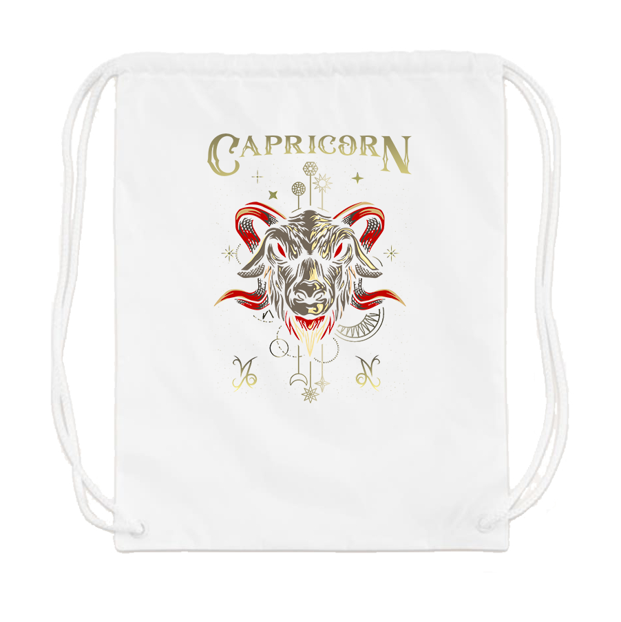 Capricorn Zodiac Drawstring Bag