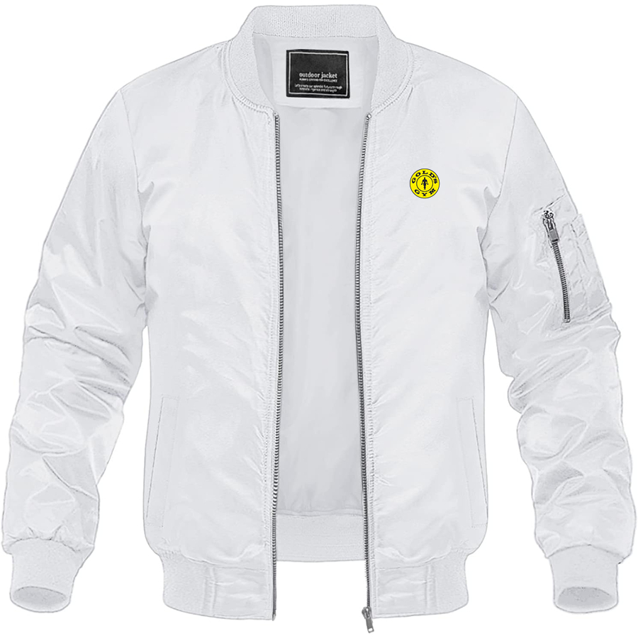 Men's Gold's Gym Lightweight Bomber Jacket Windbreaker Softshell Varsity Jacket