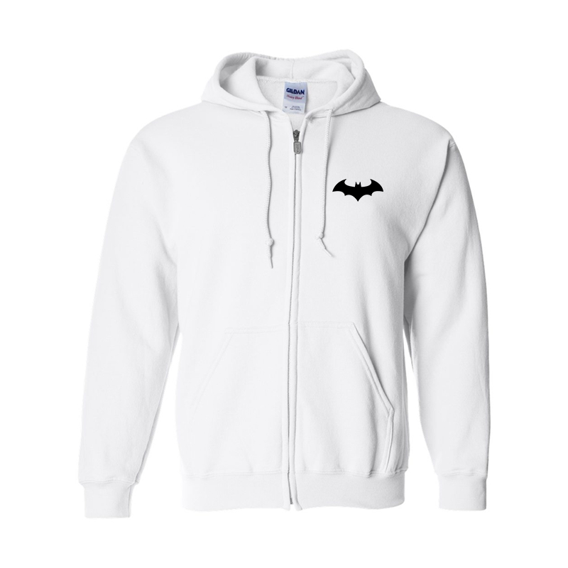 Men's Batman Gildan Heavy Blend Full-Zip Hooded Sweatshirt