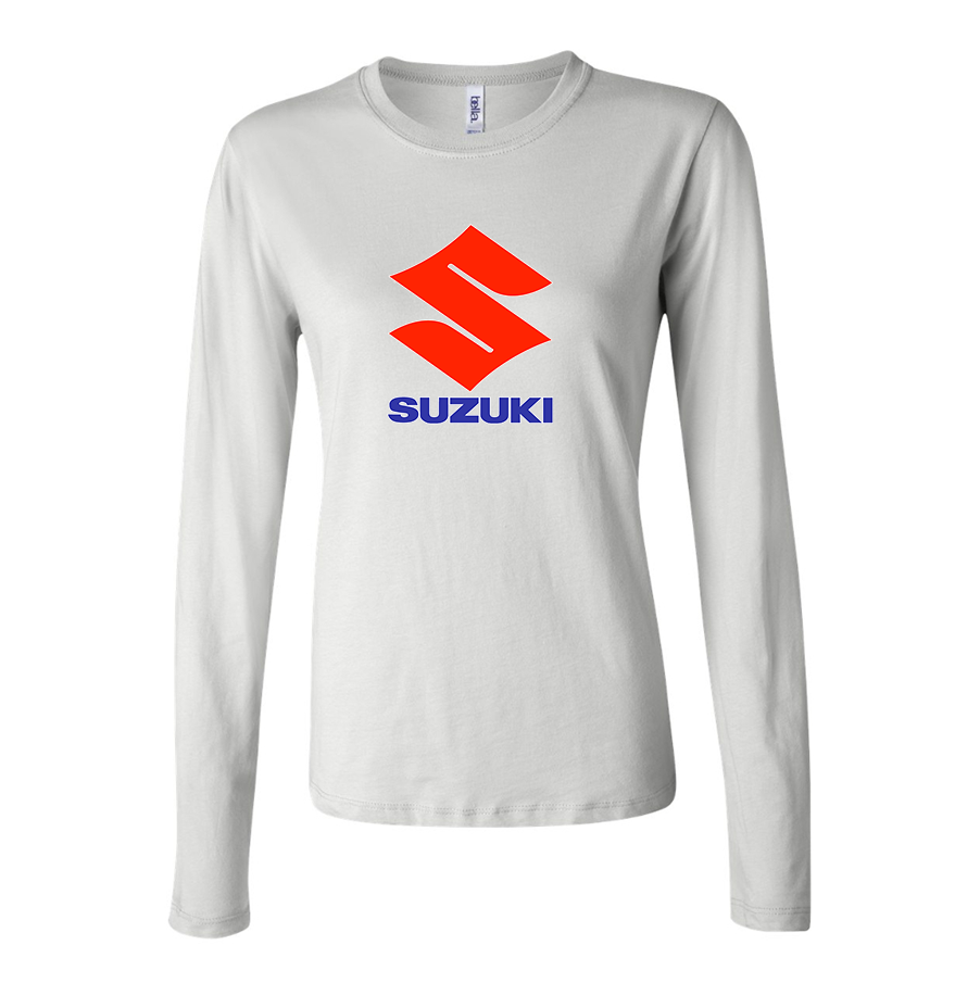 Women's Suzuki Bike Motorcycle Long Sleeve T-Shirt