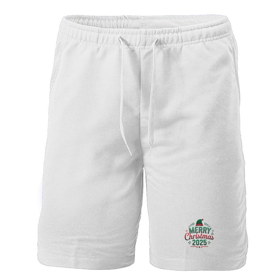 Men's Merry Christmas 2025 Athletic Fleece Shorts