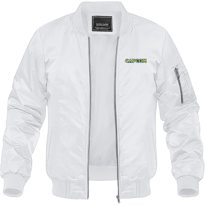 Men's Capcom  Lightweight Bomber Jacket Windbreaker Softshell Varsity Jacket