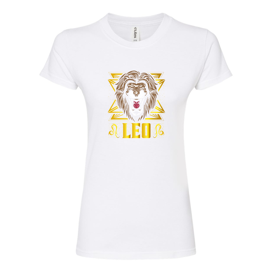 Women's Leo Zodiac Sign Round Neck T-Shirt