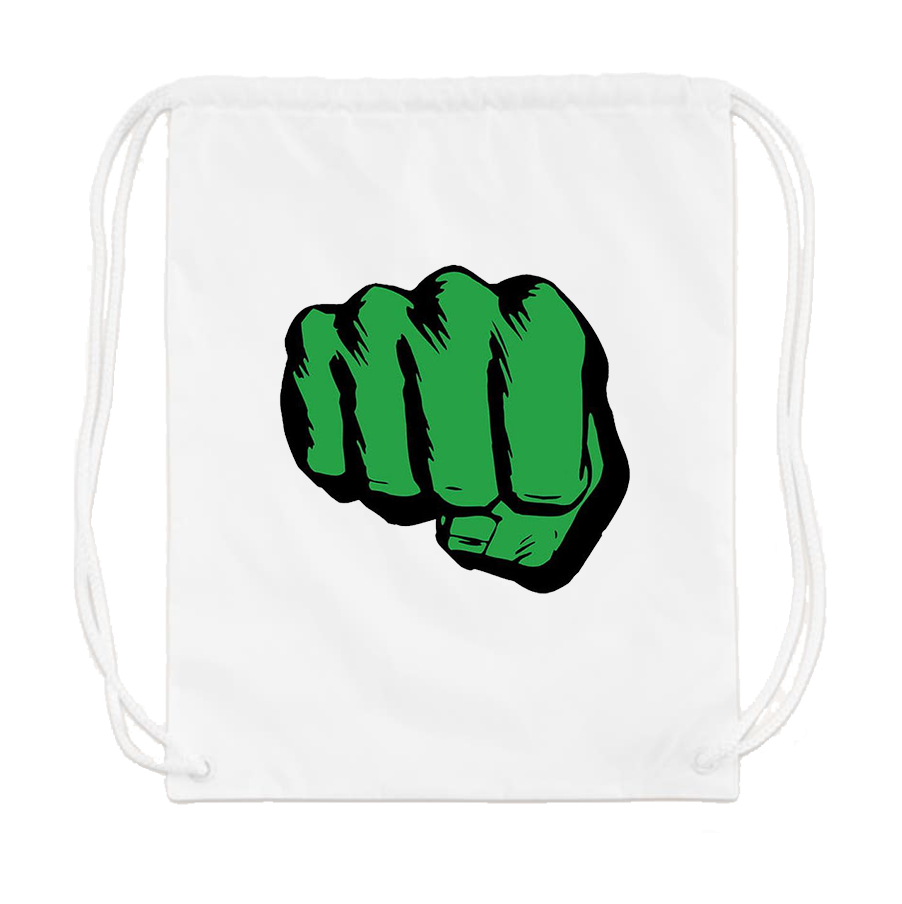 Hulk Punch Drawstring Bag