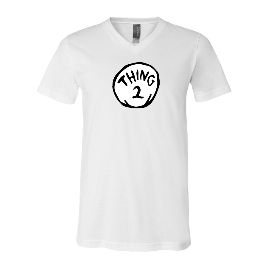 Men's Dr. Suess Thing 2 BELLA  CANVAS  Jersey V-Neck Tee