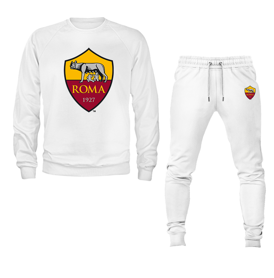 Men's AS Roma Crewneck Sweatshirt Joggers Suit