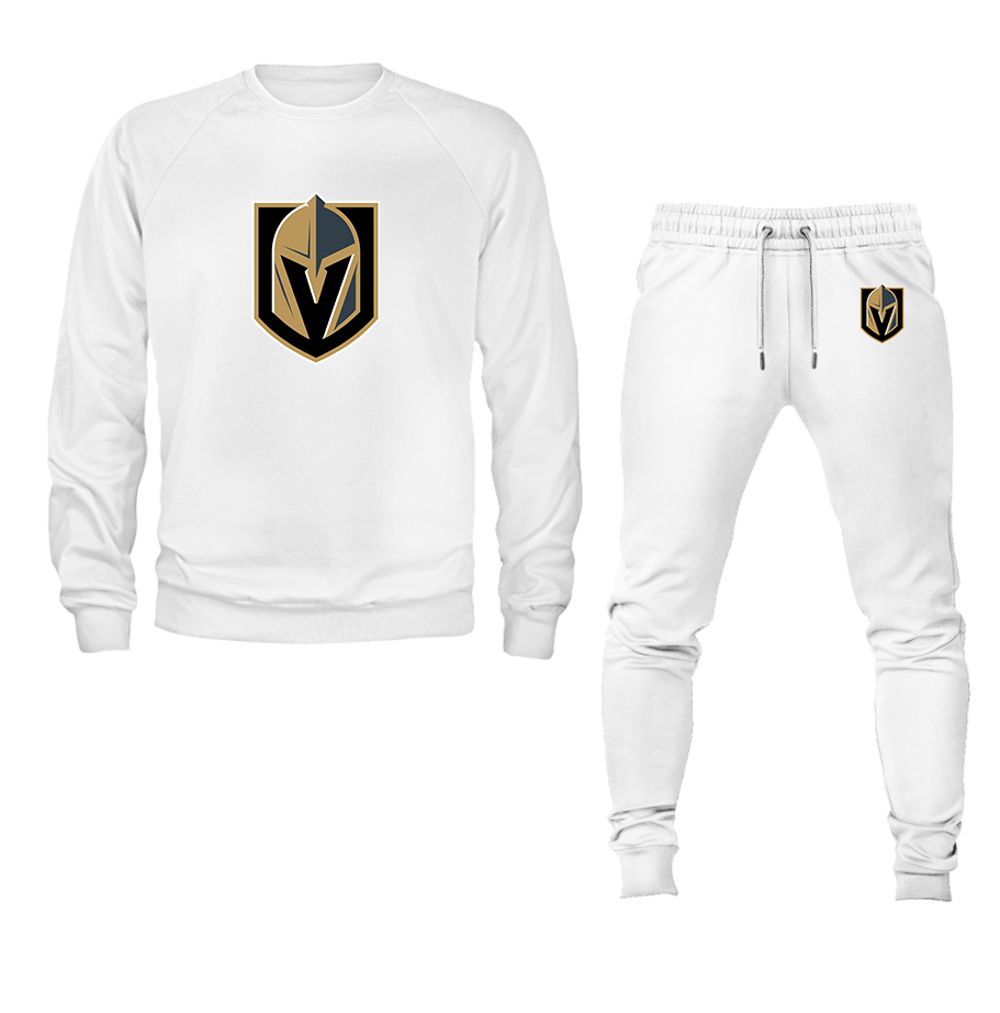 Men's NHL Vegas Golden Knights Crewneck Sweatshirt Joggers Suit – Tee