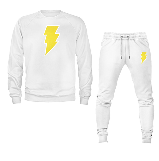 Men's Black Adam Crewneck Sweatshirt Joggers Suit