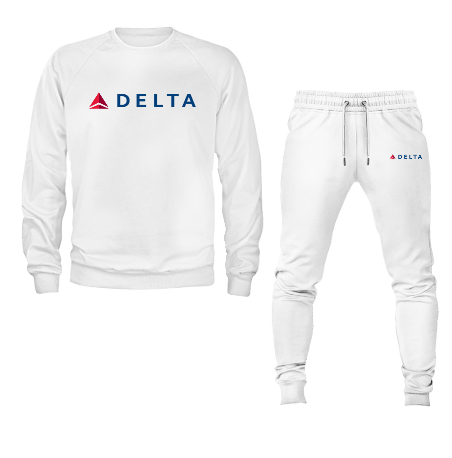 Men's Delta Airlines Crewneck Sweatshirt Joggers Suit