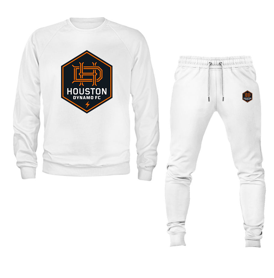 Men's Houston Dynamo FC Crewneck Sweatshirt Joggers Suit