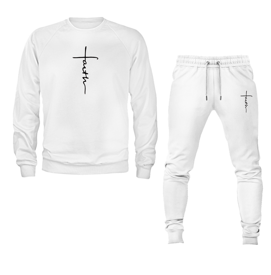 Men's Faith Crewneck Sweatshirt Joggers Suit