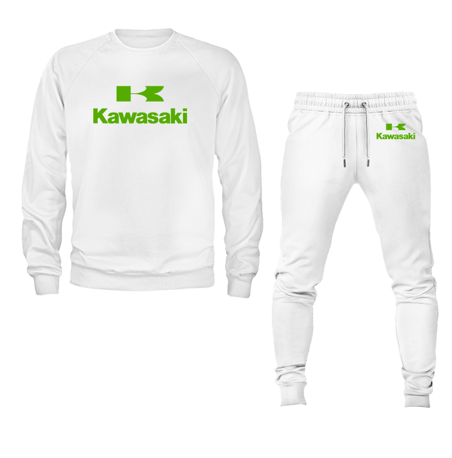 Men's Kawasaki Bike Motorcycle Crewneck Sweatshirt Joggers Suit