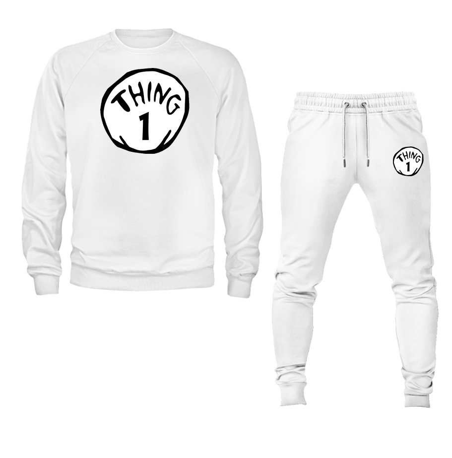 Men's Dr. Suess Thing 1 Crewneck Sweatshirt Joggers Suit